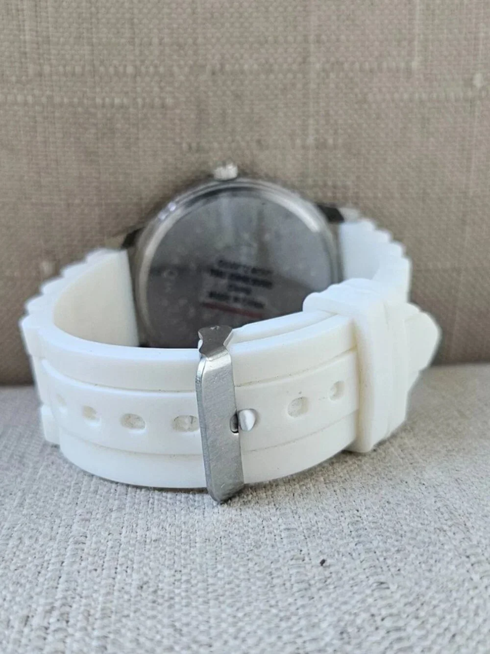 Luis Cardinin Men wristwatch Fashion White Rubber Strap Quarts Analog Watch
